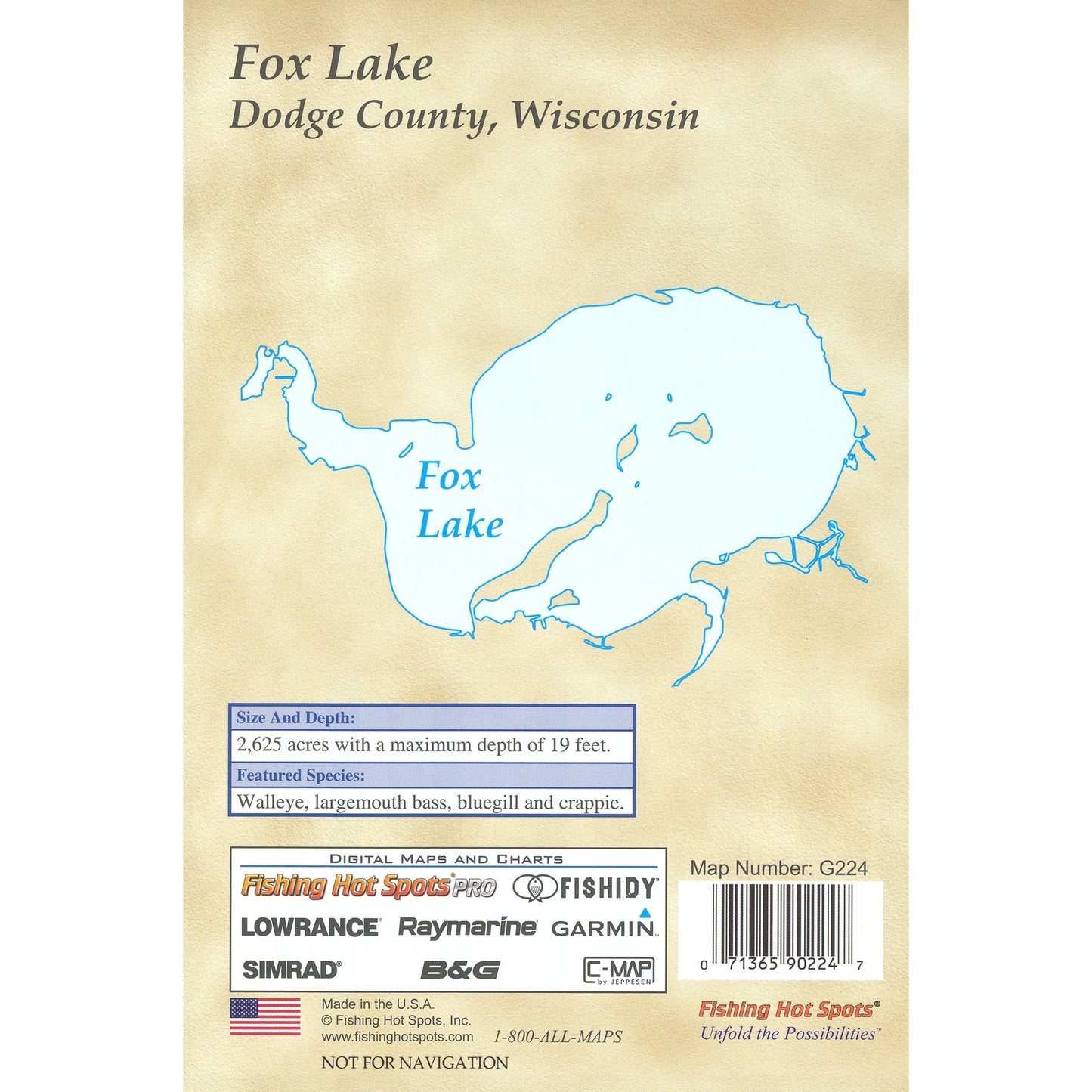 Fox Lake (Dodge Co) Fishing Map
