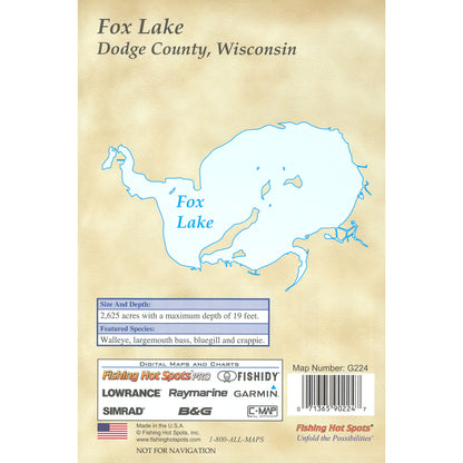 Fox Lake (Dodge Co) Fishing Map