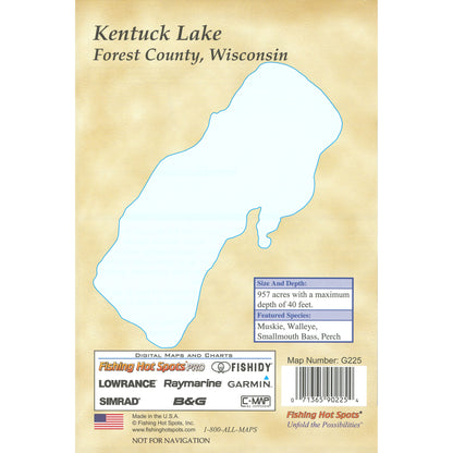 Kentuck Lake (Vilas Co) Fishing Map