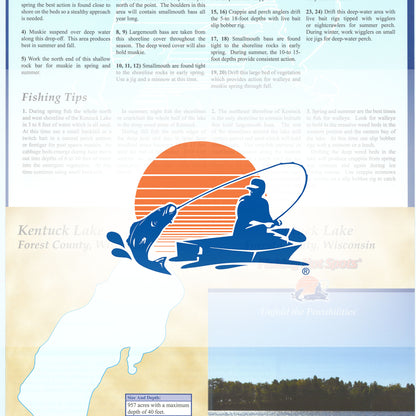 Kentuck Lake (Vilas Co) Fishing Map