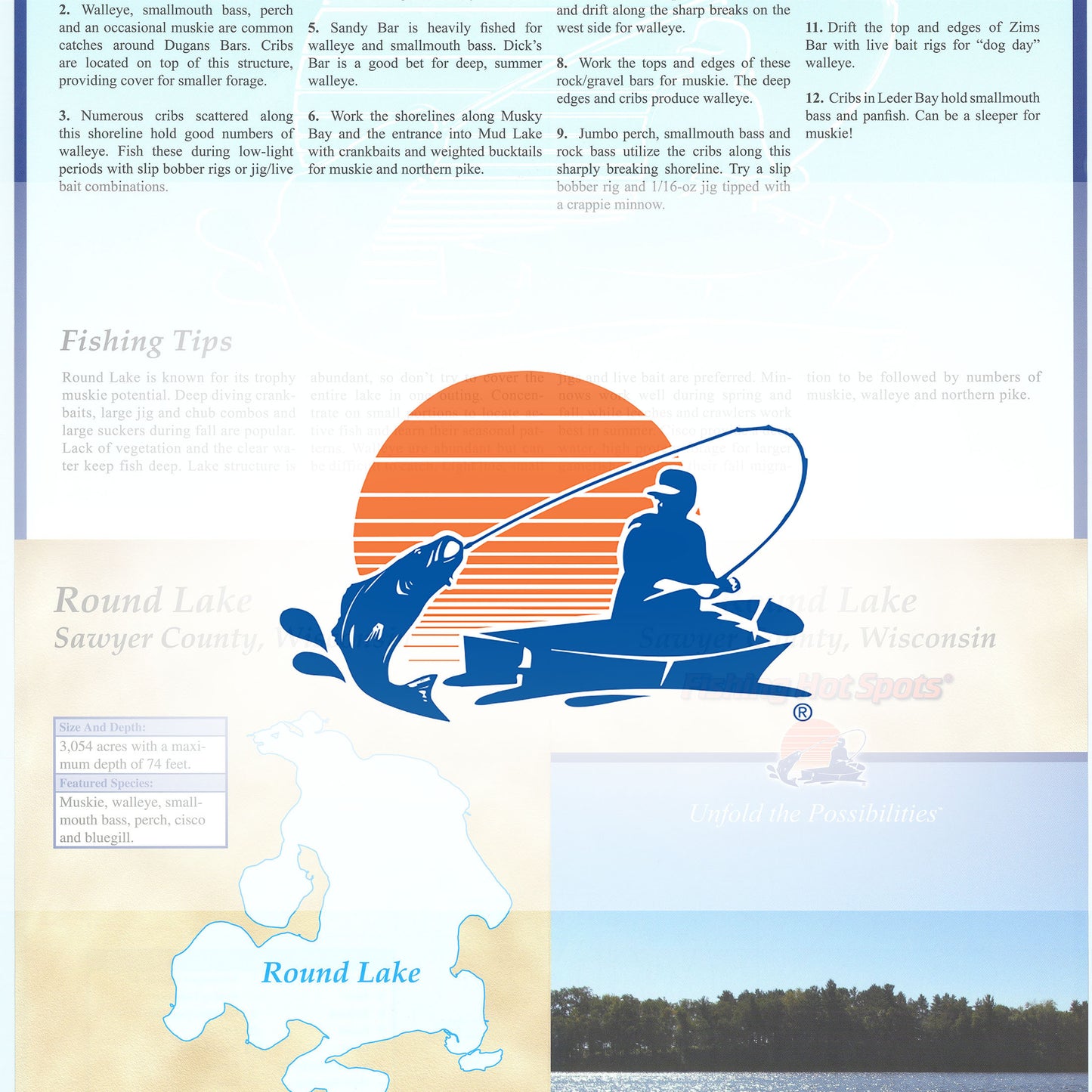 Round Lake (Sawyer Co) Fishing Map
