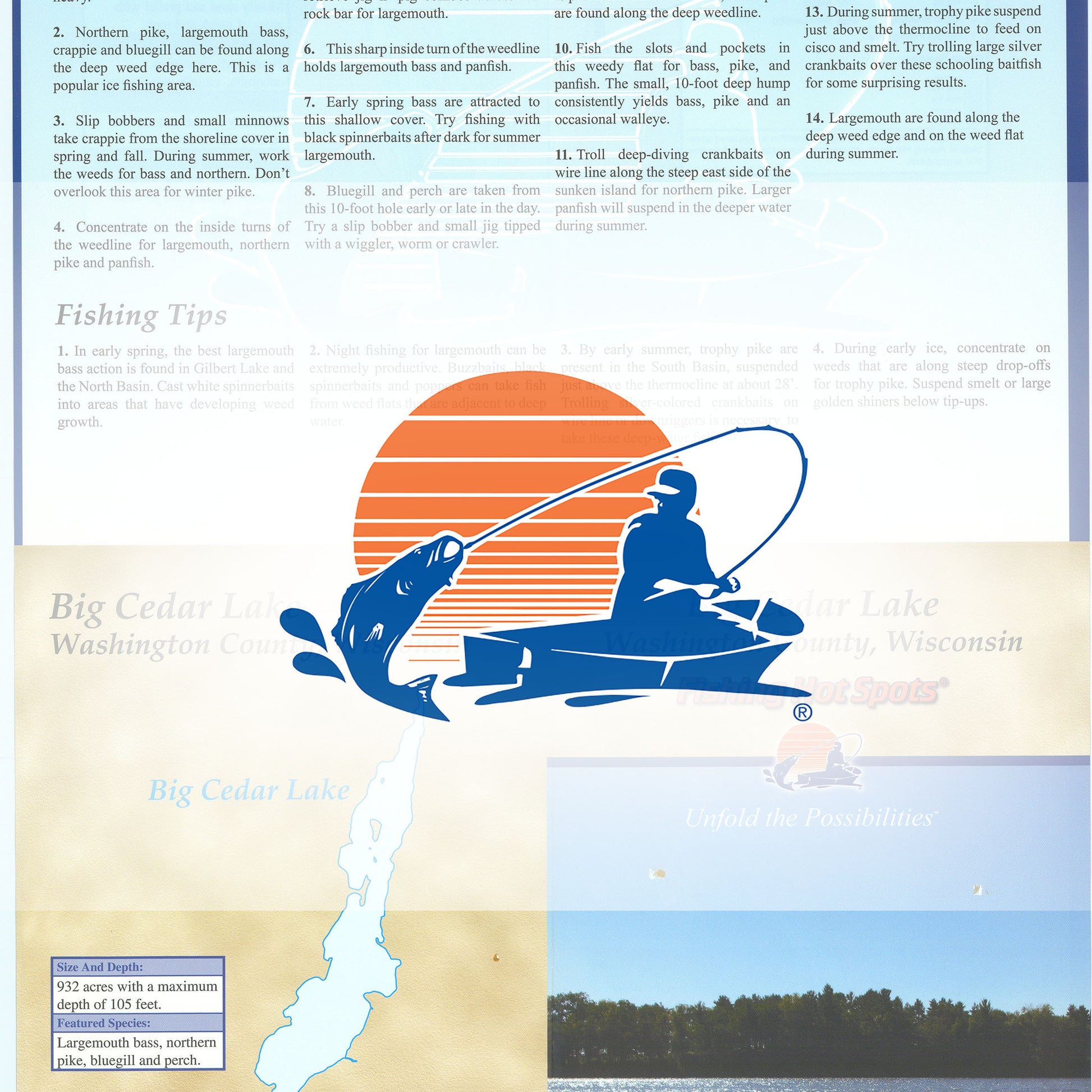 Big Cedar Lake (Washington Co) Fishing Map