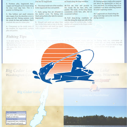 Big Cedar Lake (Washington Co) Fishing Map
