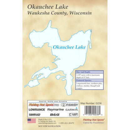 Okauchee Lake (Waukesha Co) Fishing Map