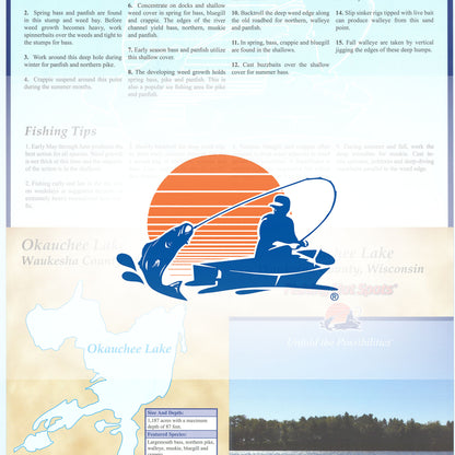 Okauchee Lake (Waukesha Co) Fishing Map