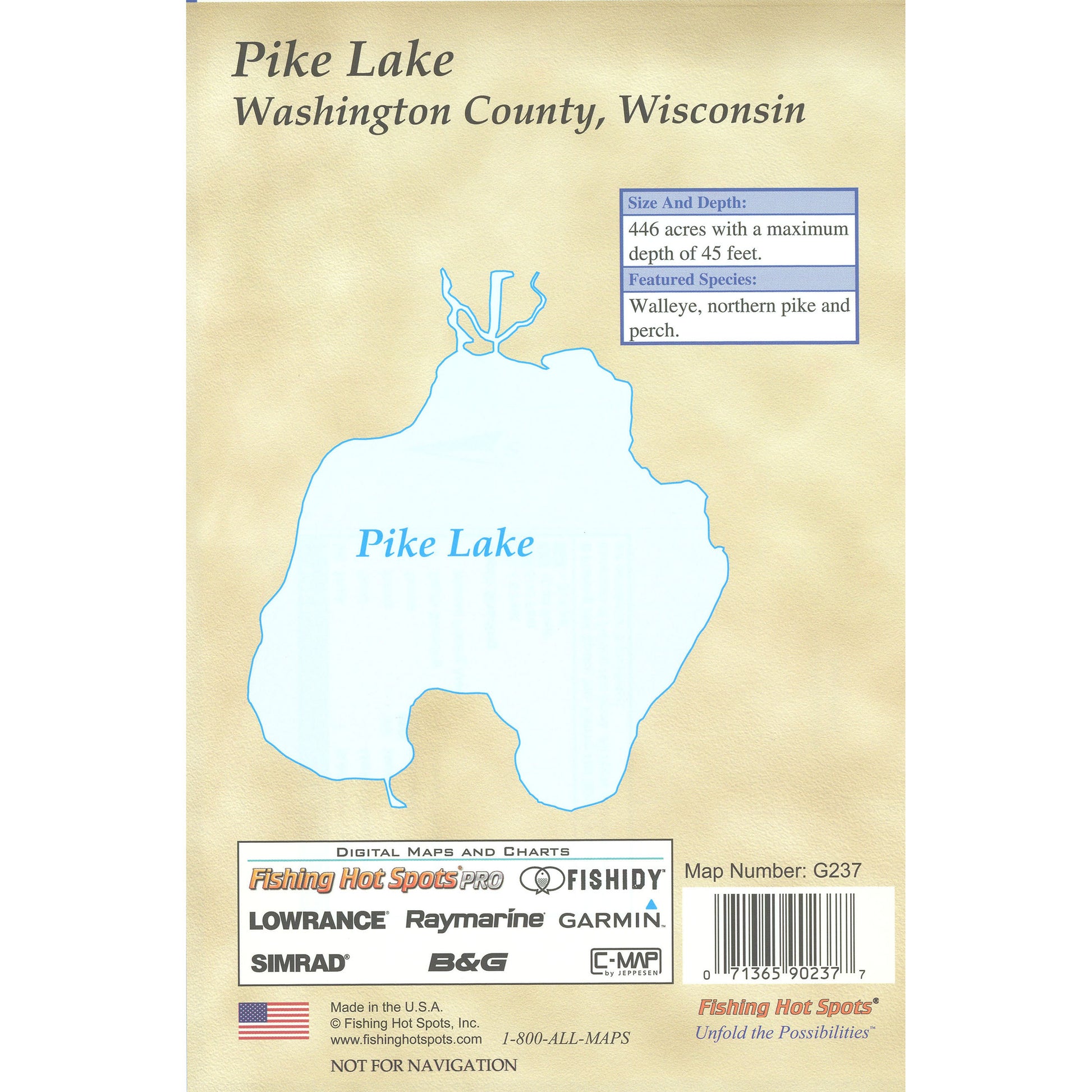 Pike Lake (Washington Co) Fishing Map