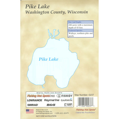 Pike Lake (Washington Co) Fishing Map