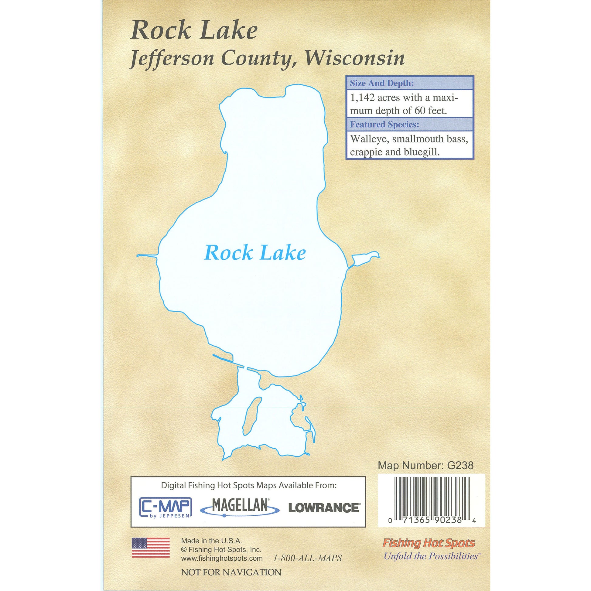 Rock Lake (Jefferson Co) fishing map