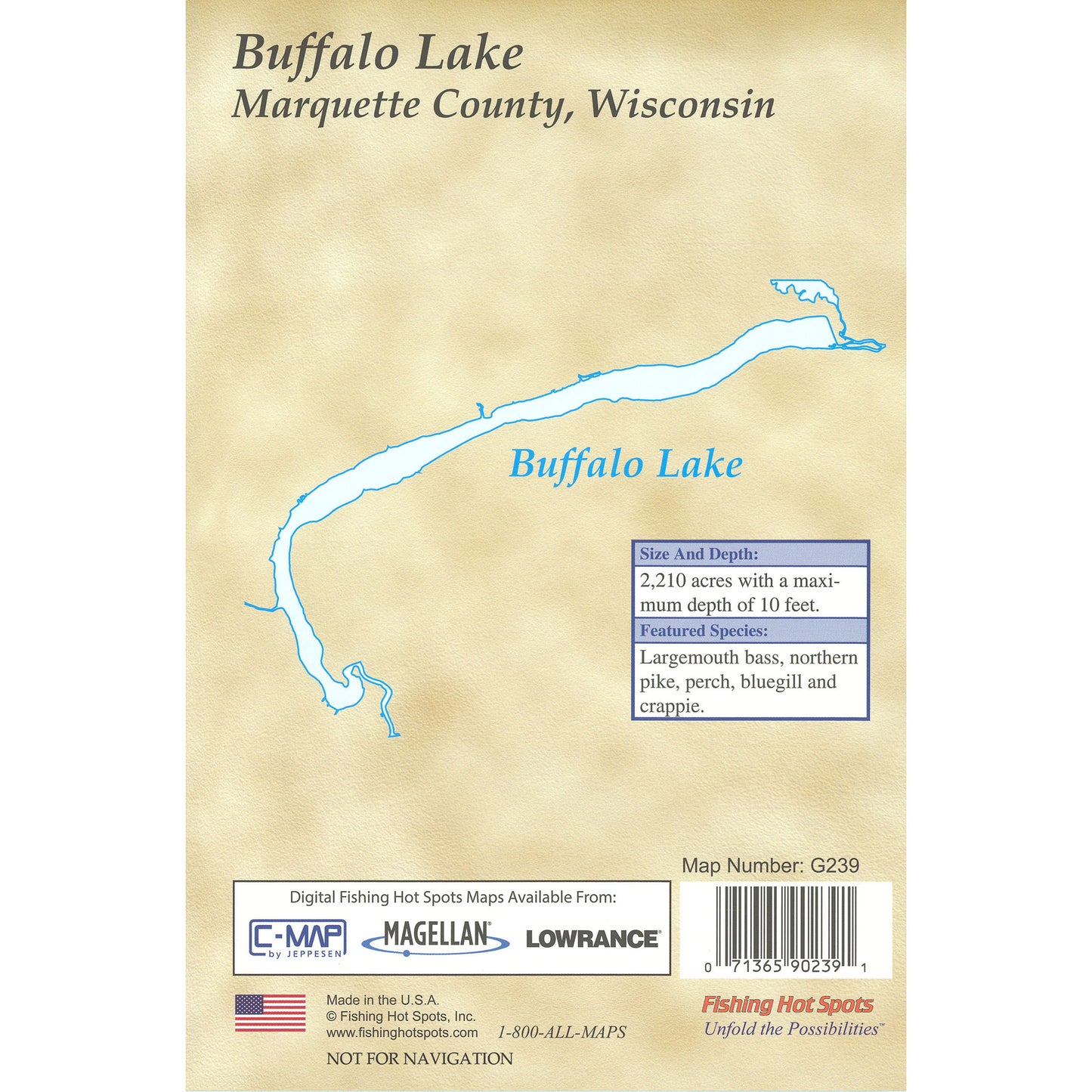 Buffalo Lake (Marquette Co) Fishing Map