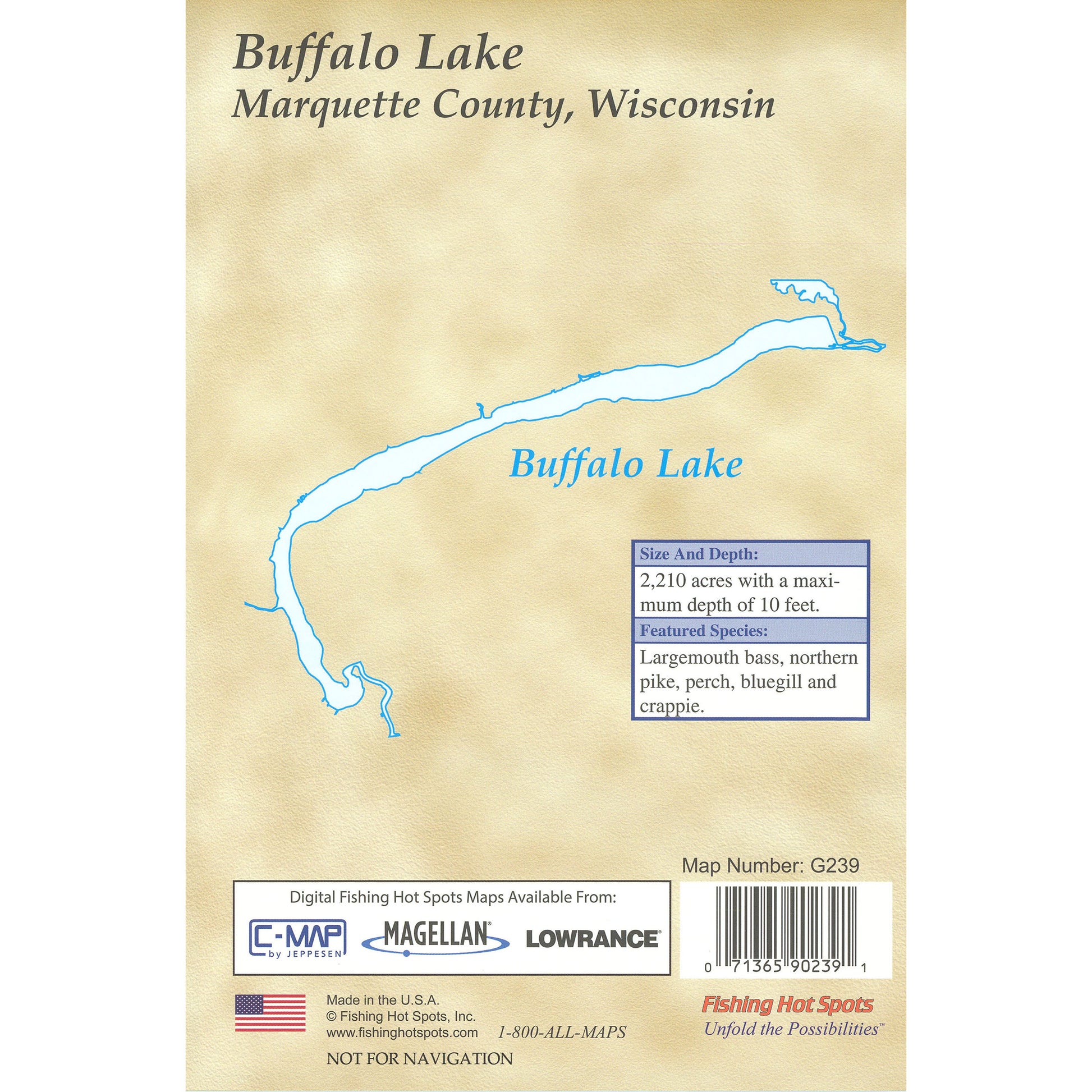 Buffalo Lake (Marquette Co) Fishing Map