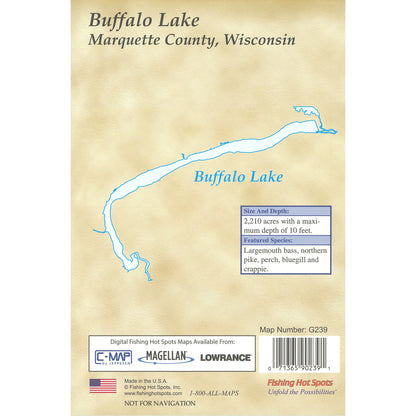 Buffalo Lake (Marquette Co) Fishing Map