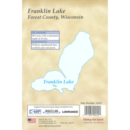 Franklin Lake (Forest Co) Fishing Map