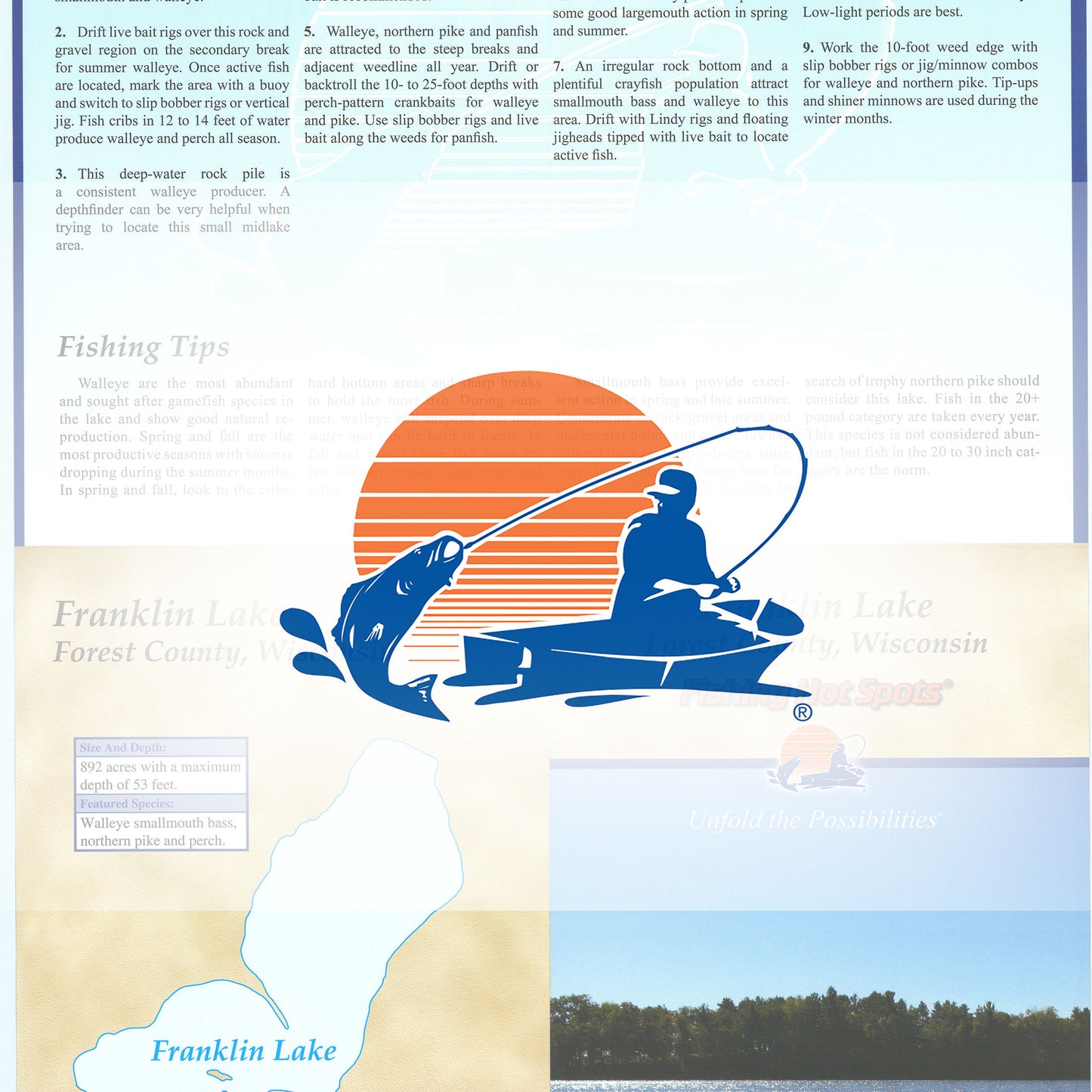 Franklin Lake (Forest Co) Fishing Map