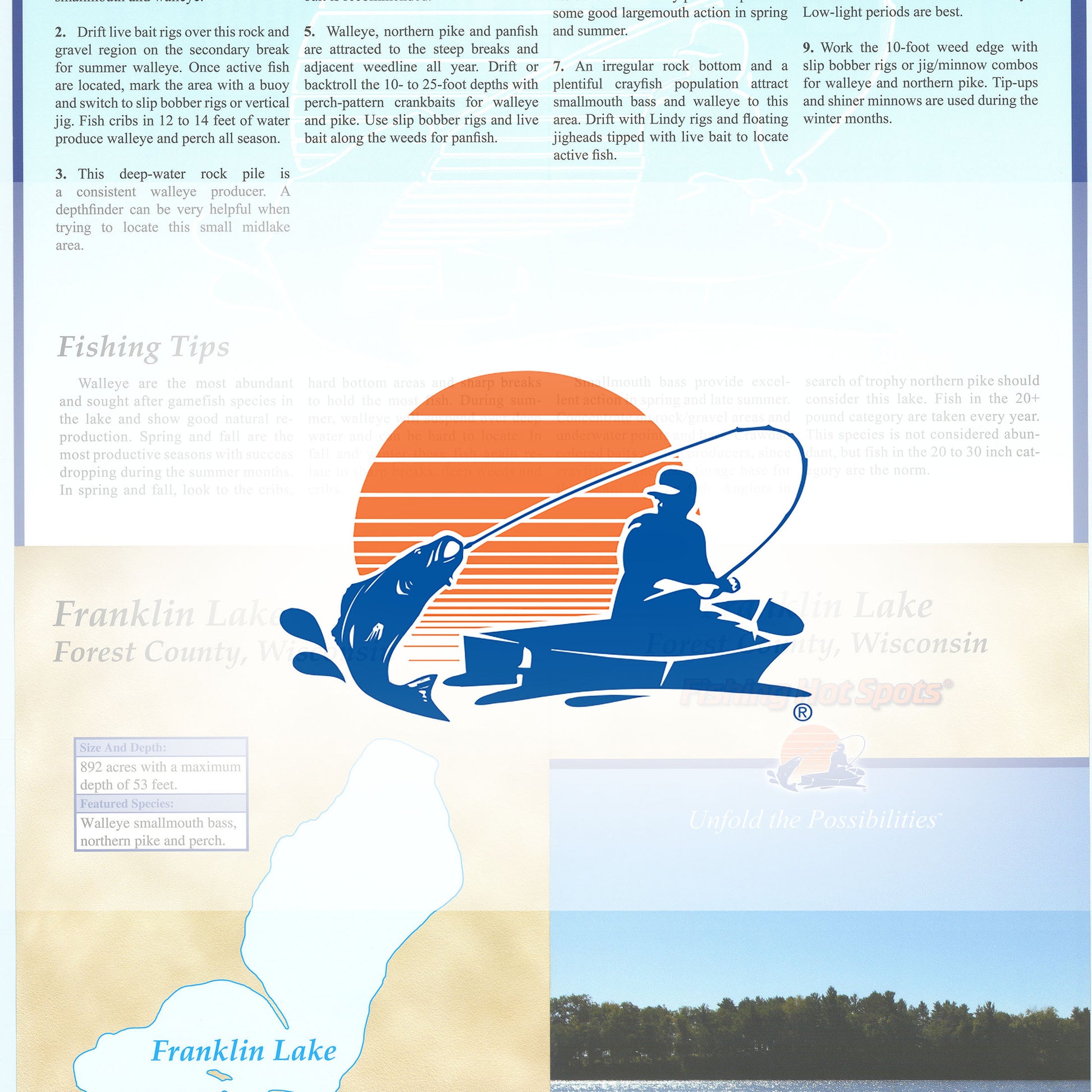 Franklin Lake (Forest Co) Fishing Map