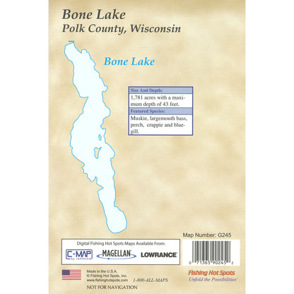 Bone Lake (Polk Co) Fishing Map
