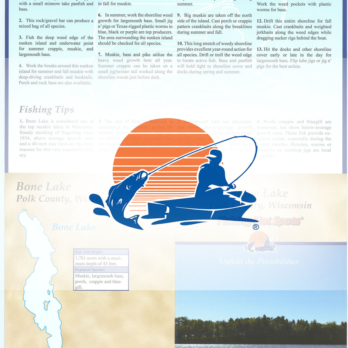 Bone Lake (Polk Co) Fishing Map