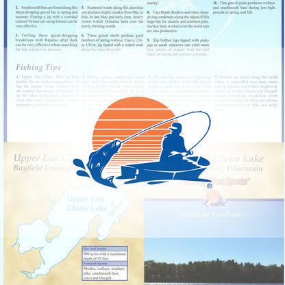 Upper Eau Claire Lake (Bayfield Co) Fishing Map