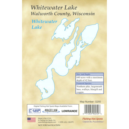 Whitewater Lake (Walworth Co) Fishing Map
