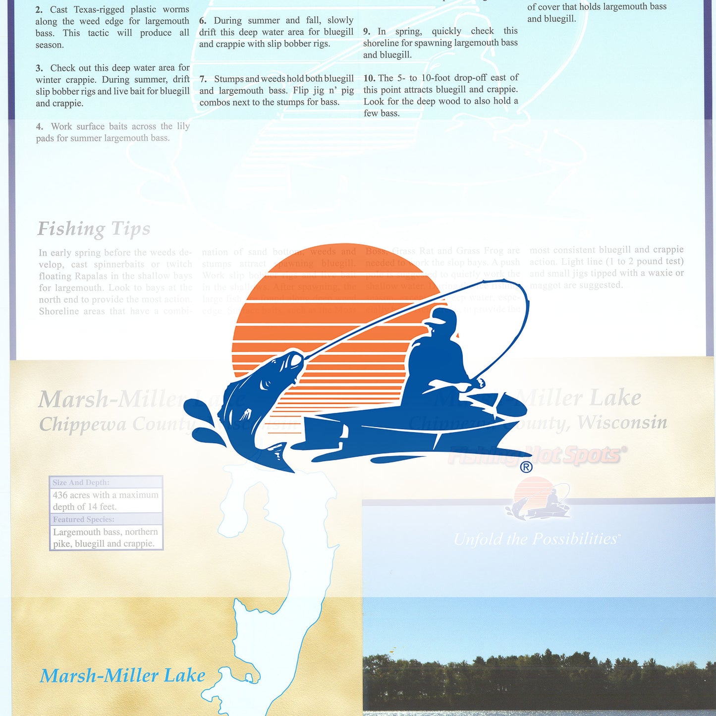 Marsh-Miller Lake (Chippewa Co) Fishing Map