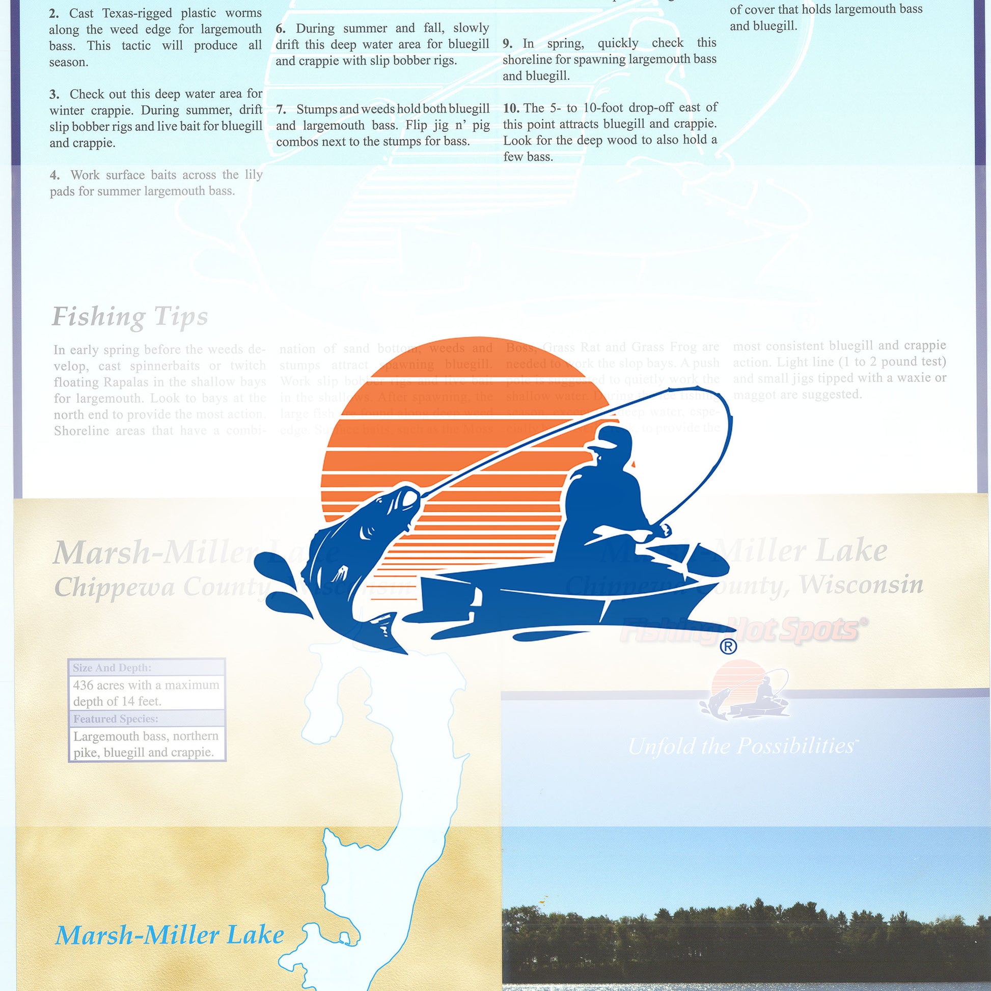 Marsh-Miller Lake (Chippewa Co) Fishing Map