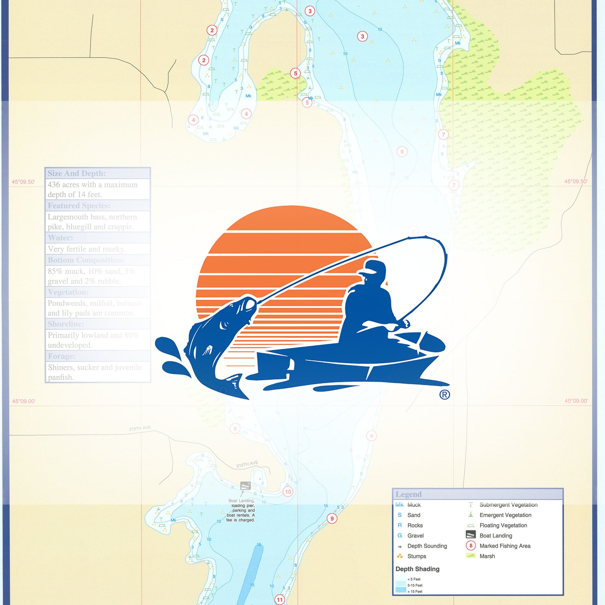 Marsh-Miller Lake (Chippewa Co) Fishing Map
