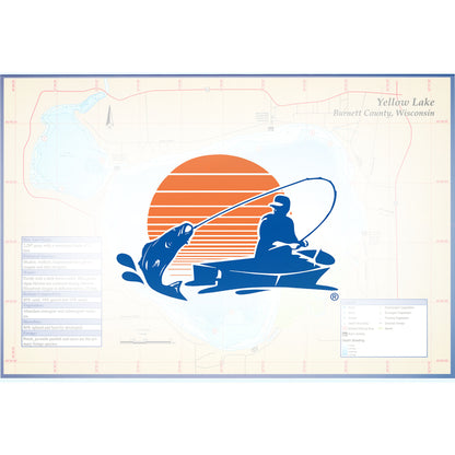 Yellow Lake, Burnett County, Wisconsin fishing map