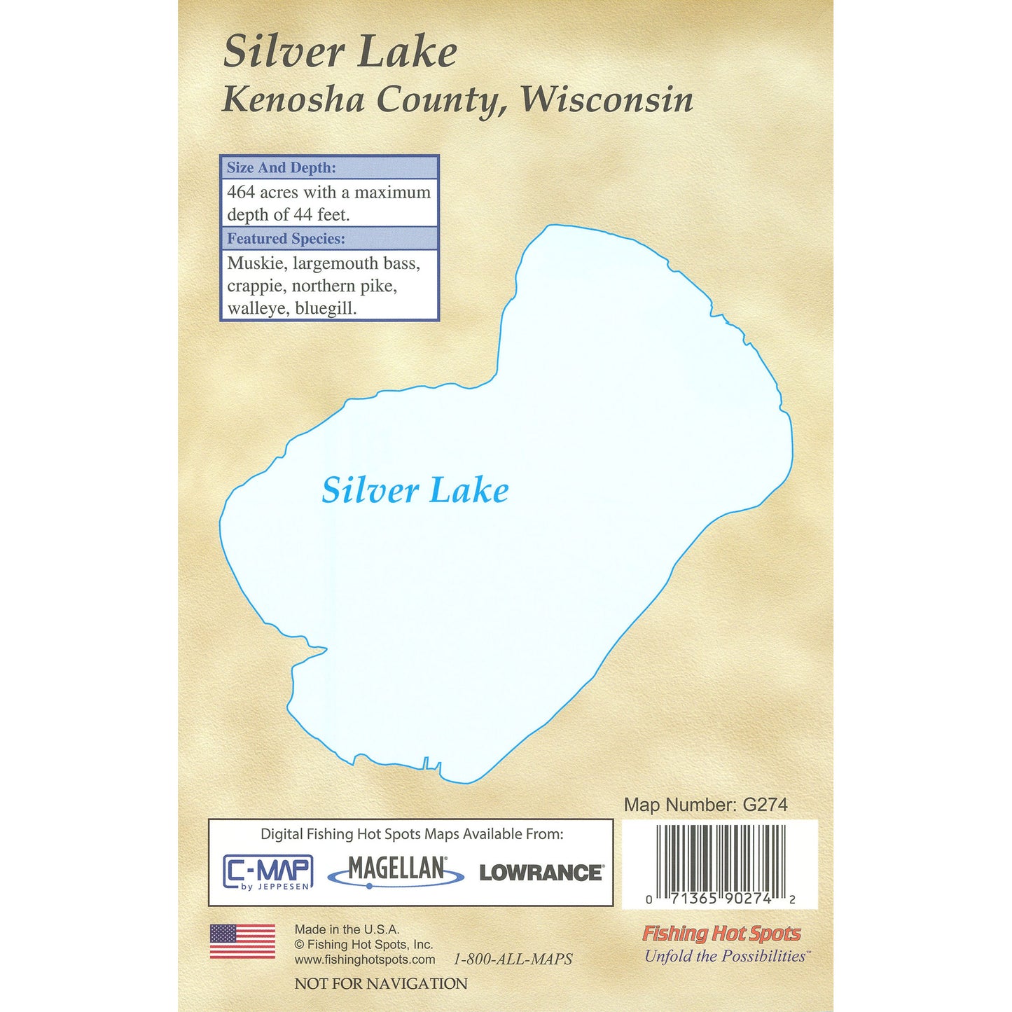 Silver Lake (Kenosha Co) Fishing Map