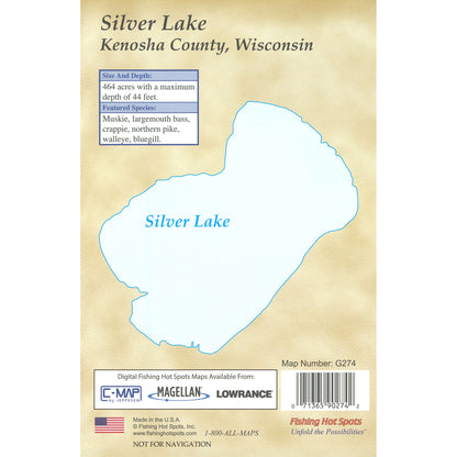 Silver Lake (Kenosha Co) Fishing Map