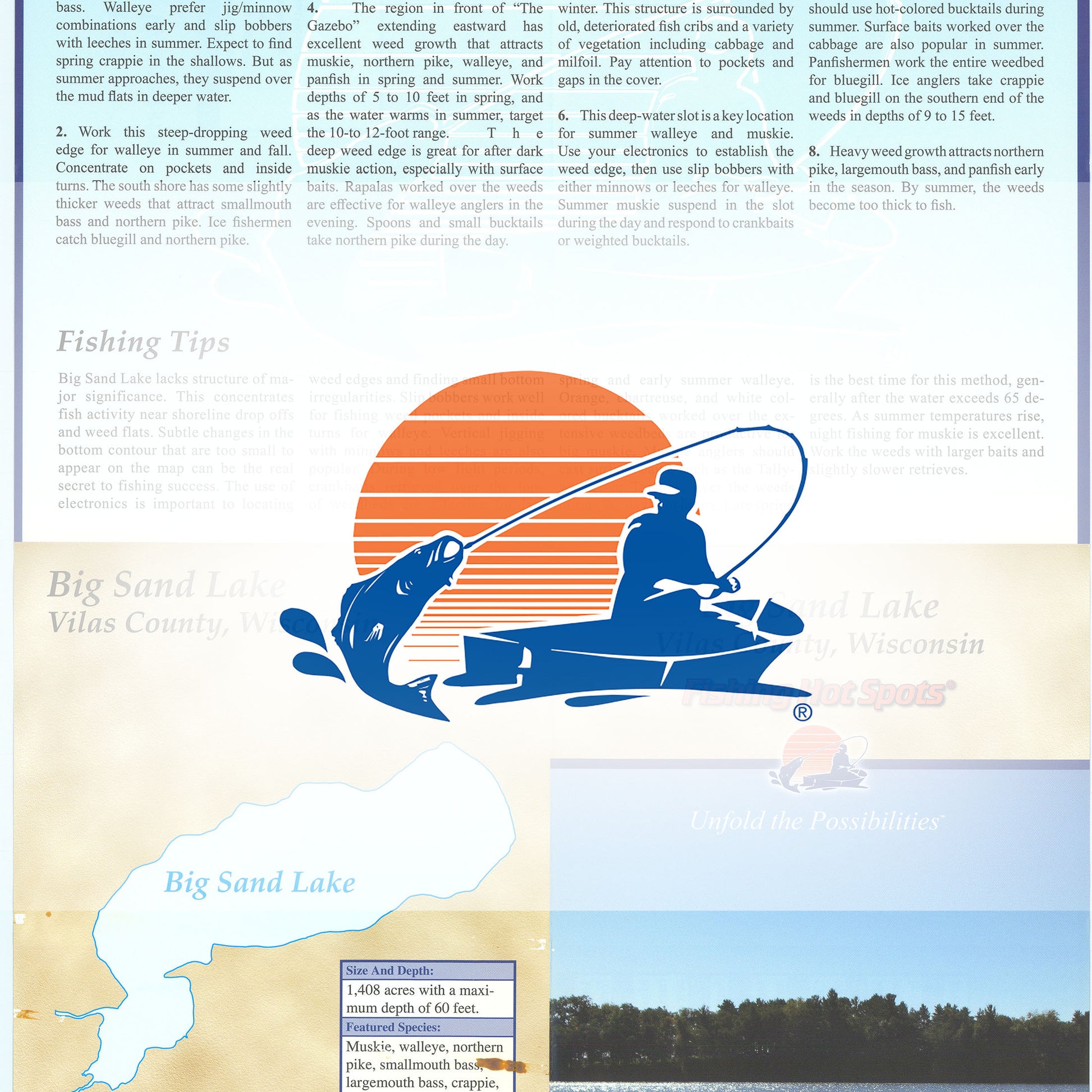 Big Sand Lake (Vilas Co) Fishing Map