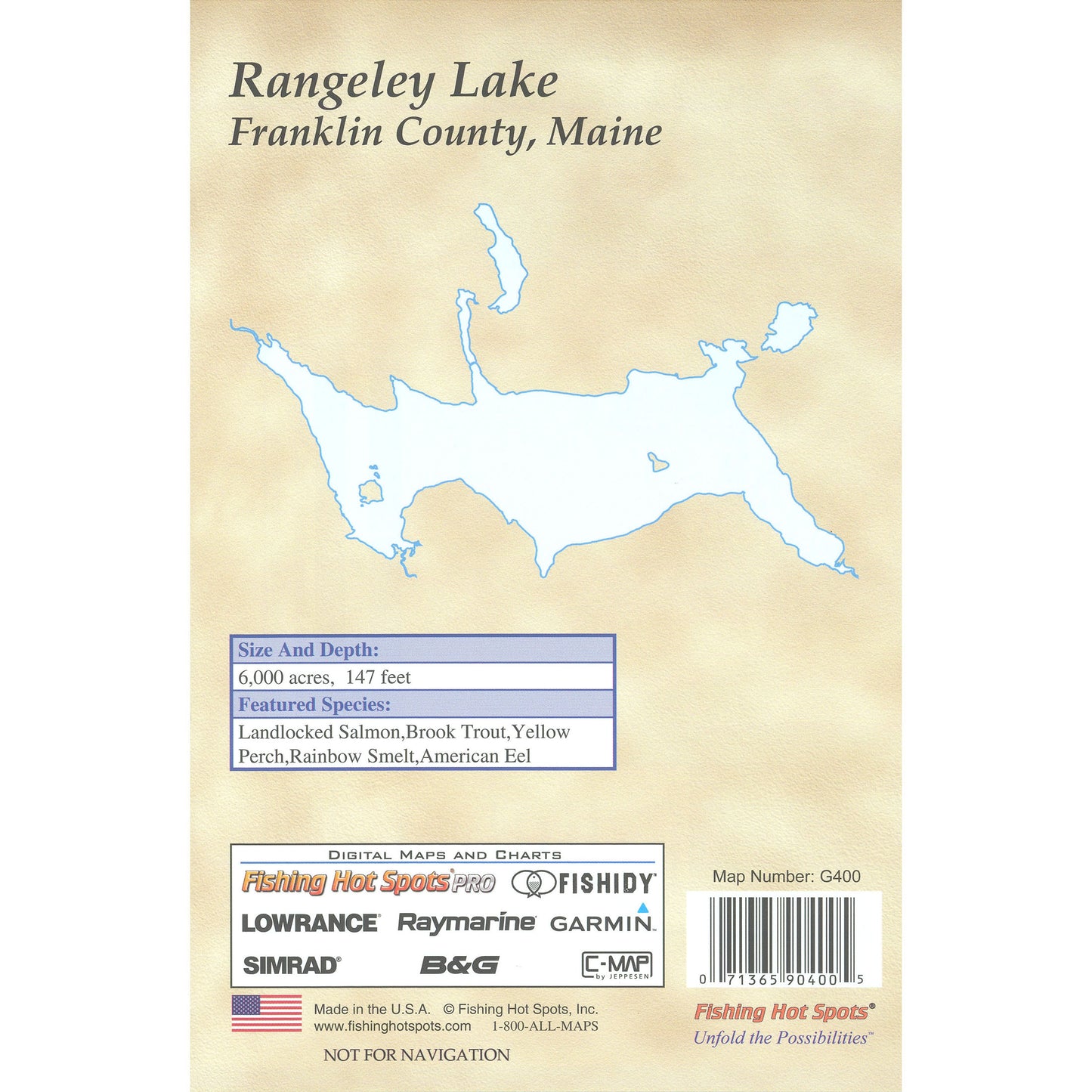 Rangeley Lake fishing map