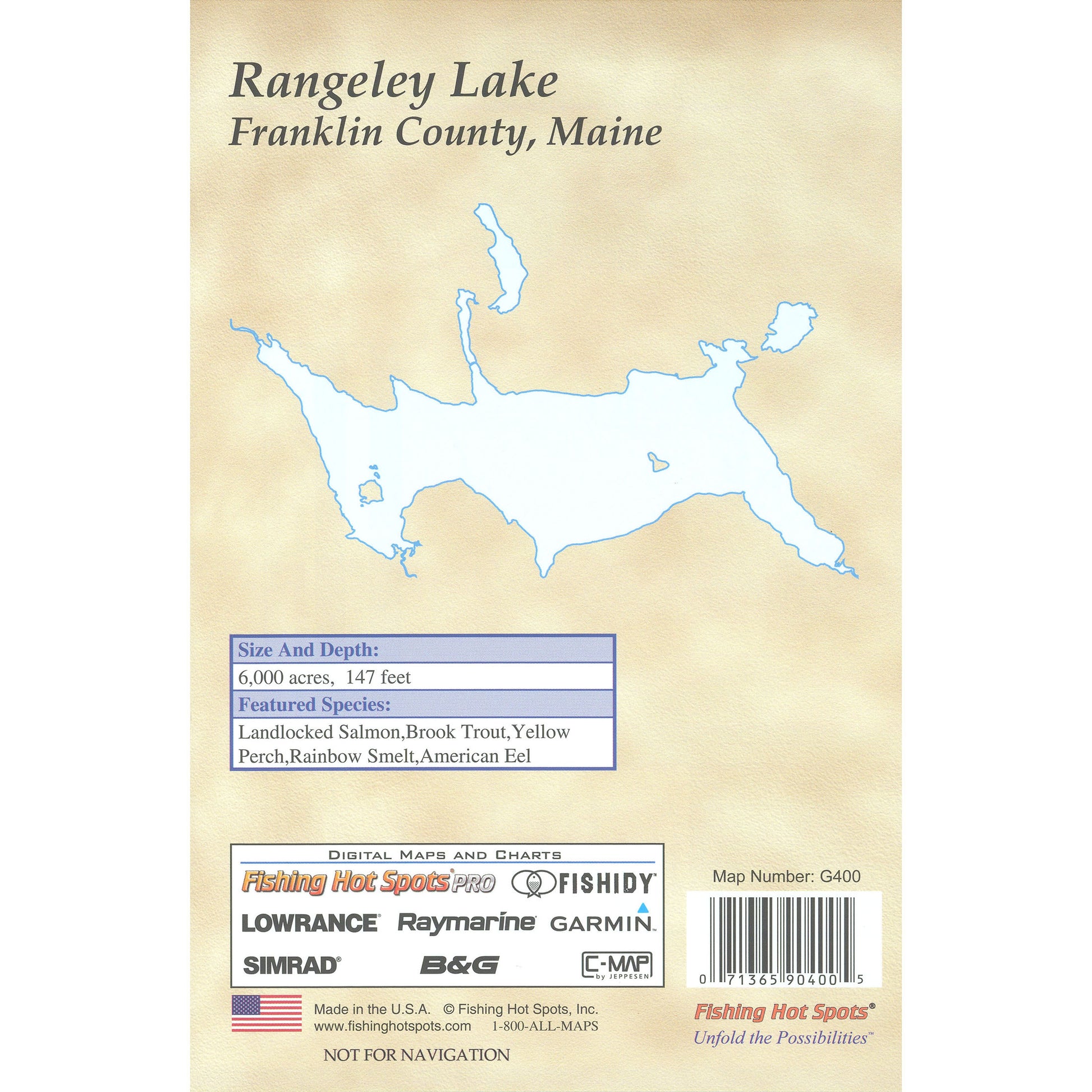 Rangeley Lake fishing map