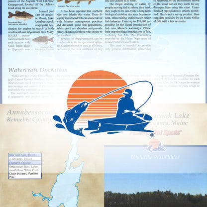 Annabessacook Lake Fishing Map
