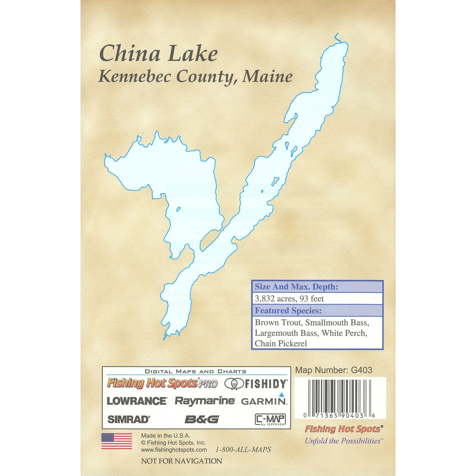 China Lake Fishing Map