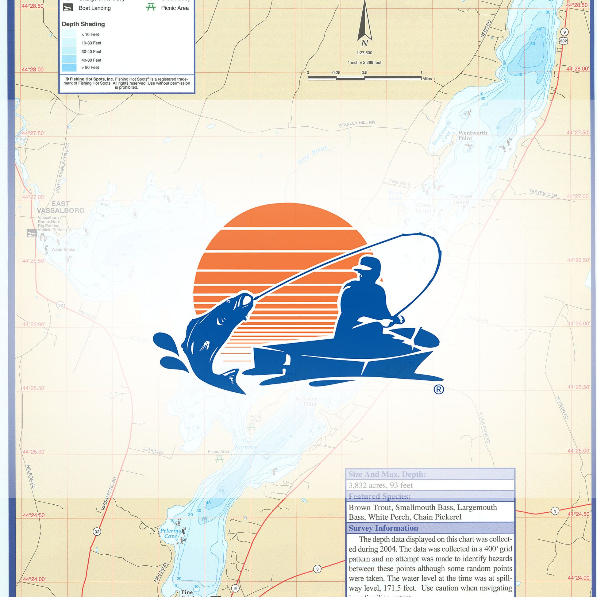 China Lake Fishing Map