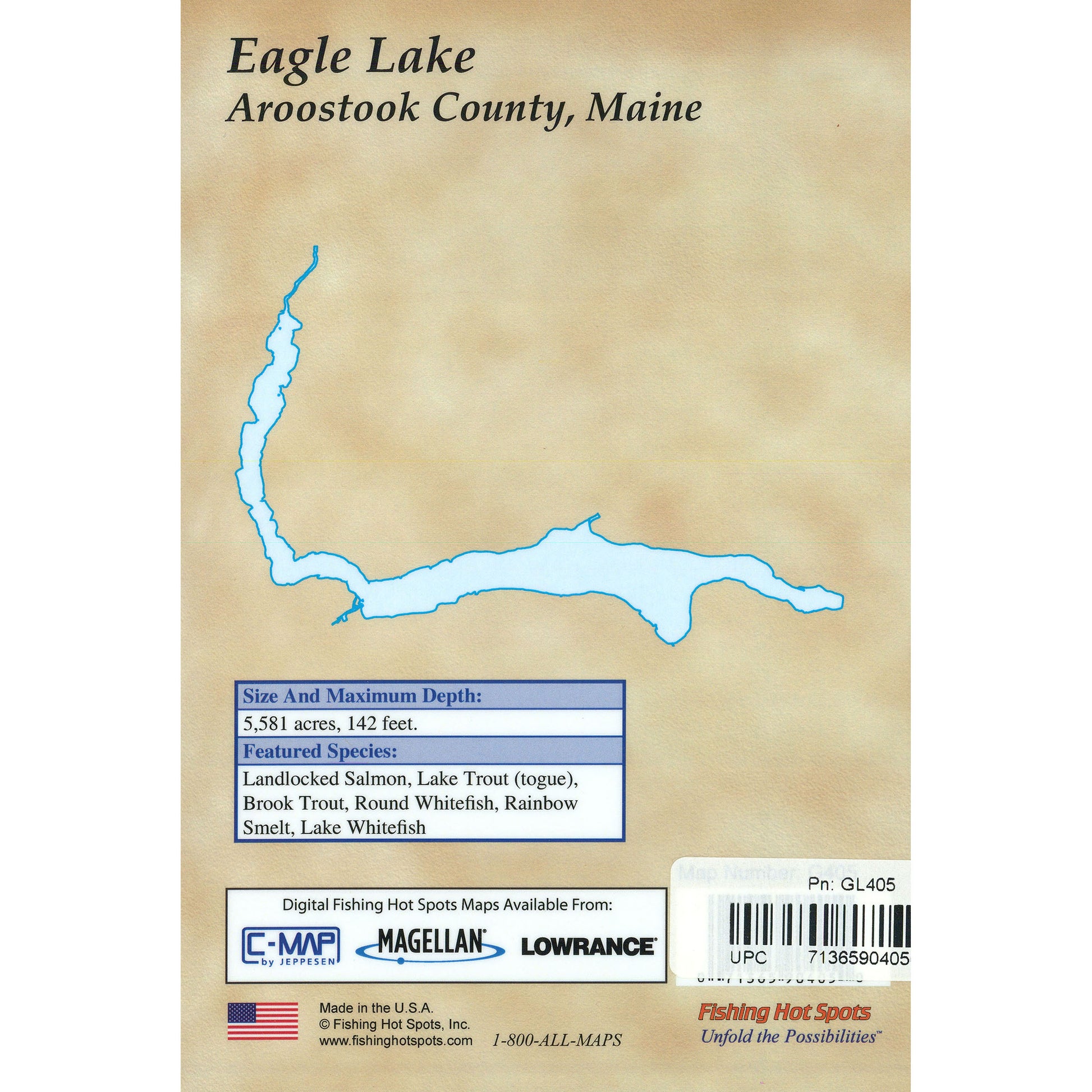 Eagle Lake (Maine) Fishing Map