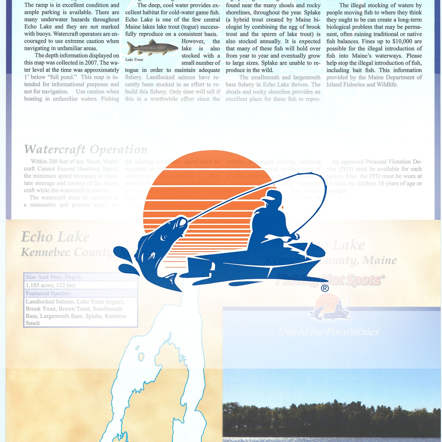 Echo Lake Fishing Map