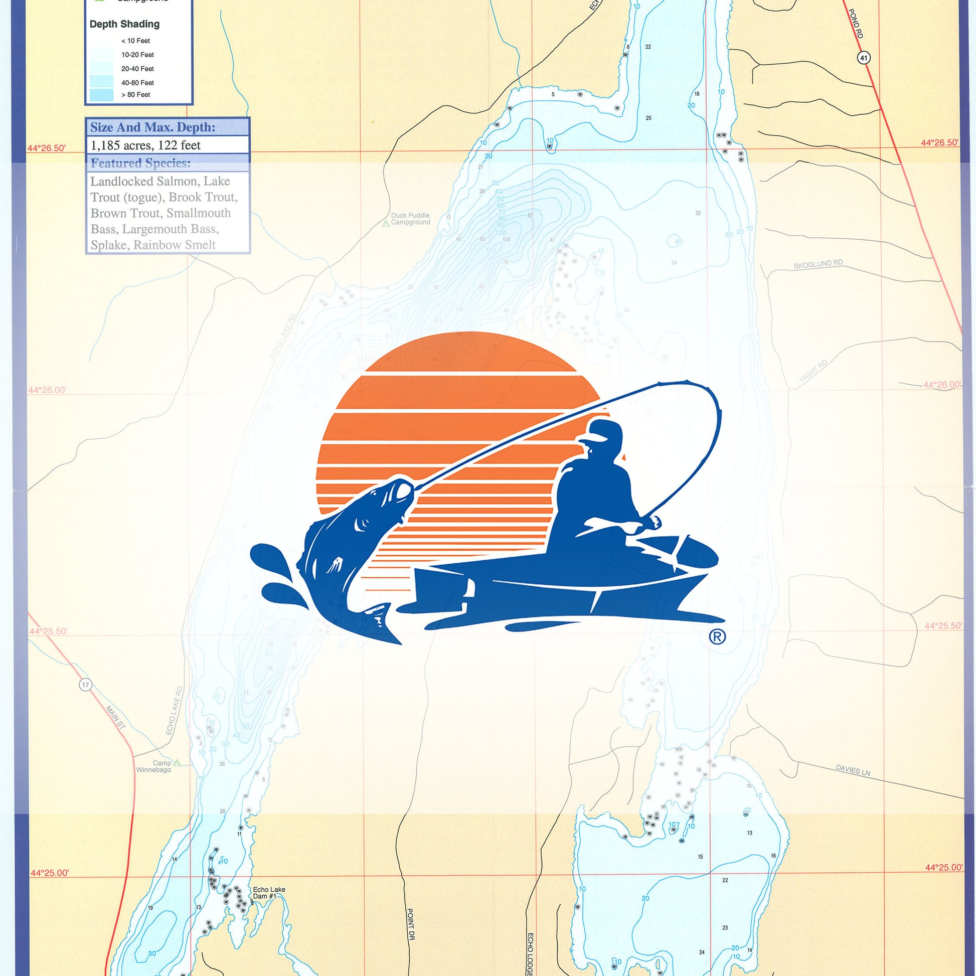 Echo Lake Fishing Map