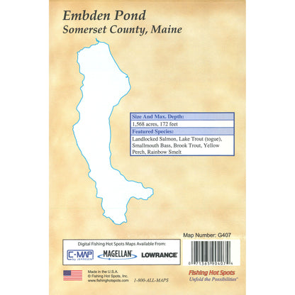 Embden Pond Fishing Map