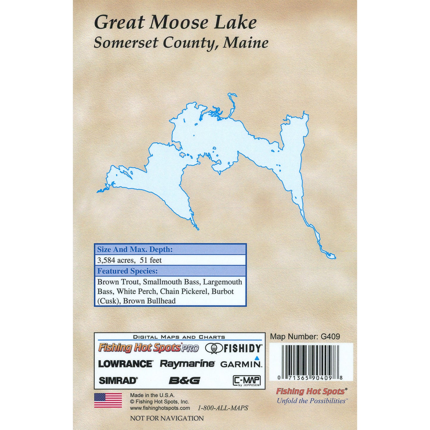 Great Moose Lake Fishing Map