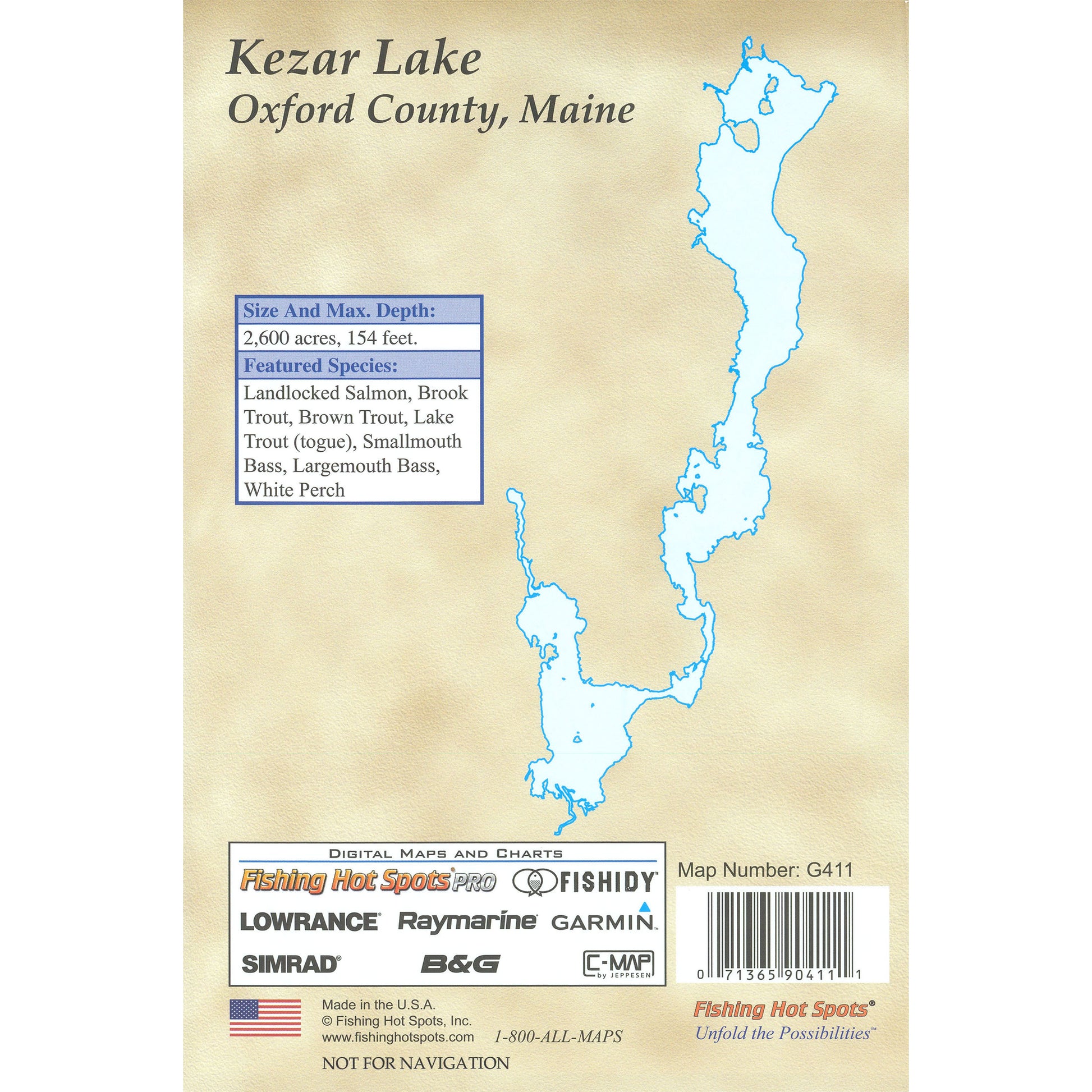 Kezar Lake Fishing Map