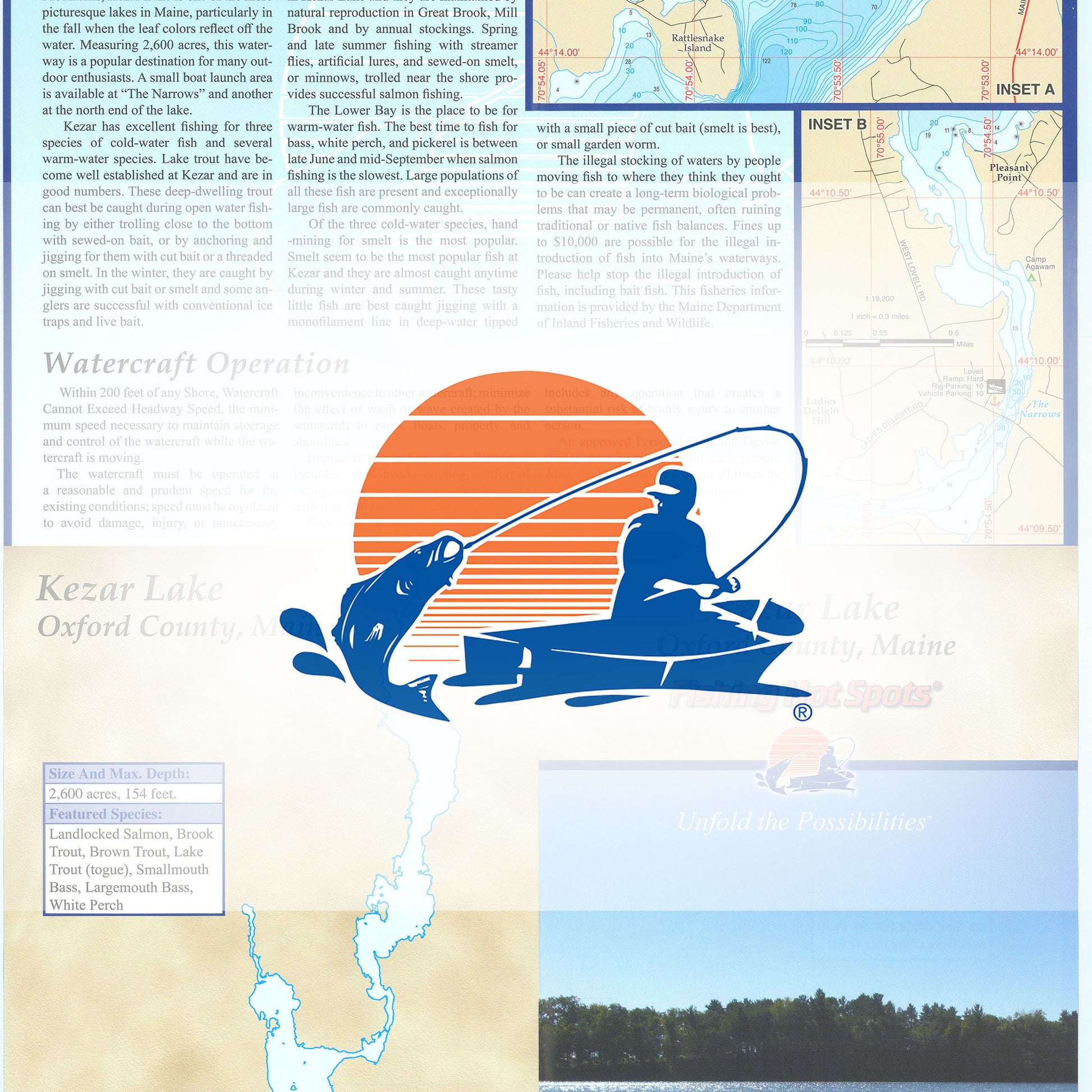 Kezar Lake Fishing Map