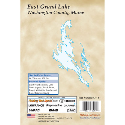 East Grand Lake Fishing Map