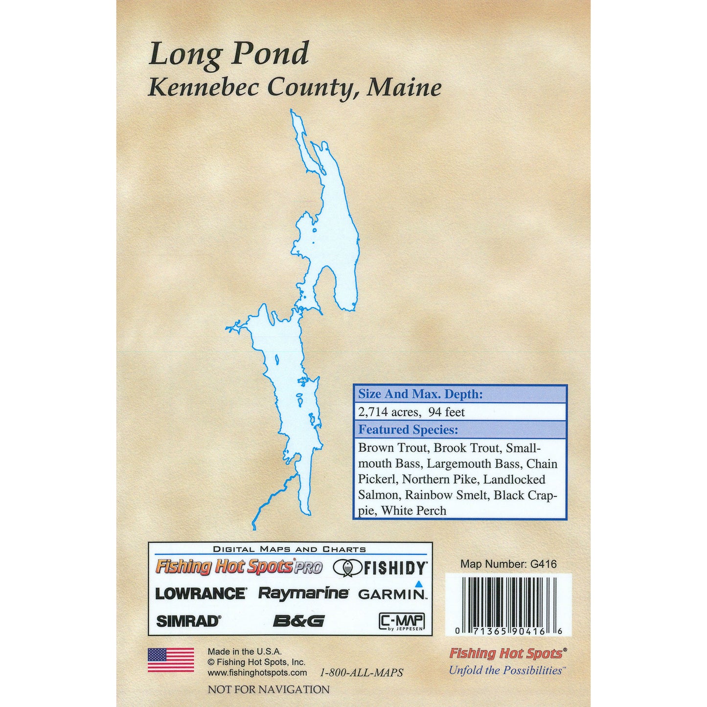 Long Pond Fishing Map