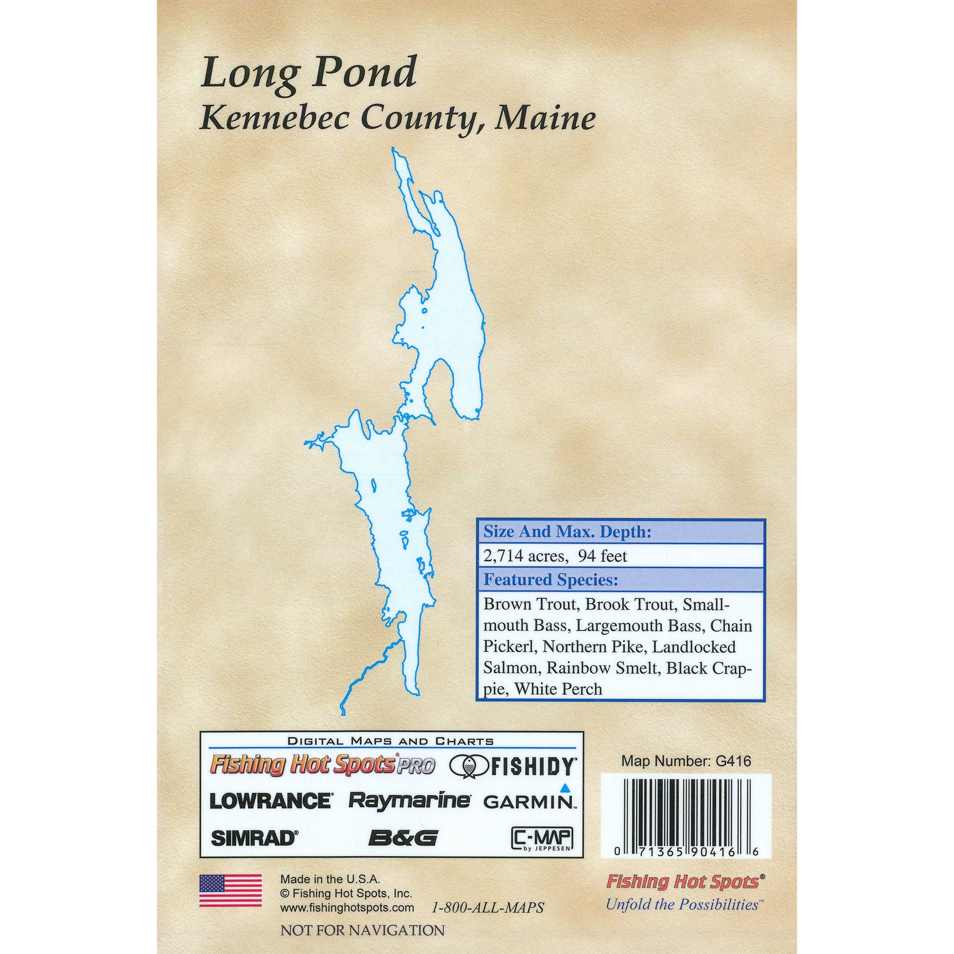 Long Pond Fishing Map