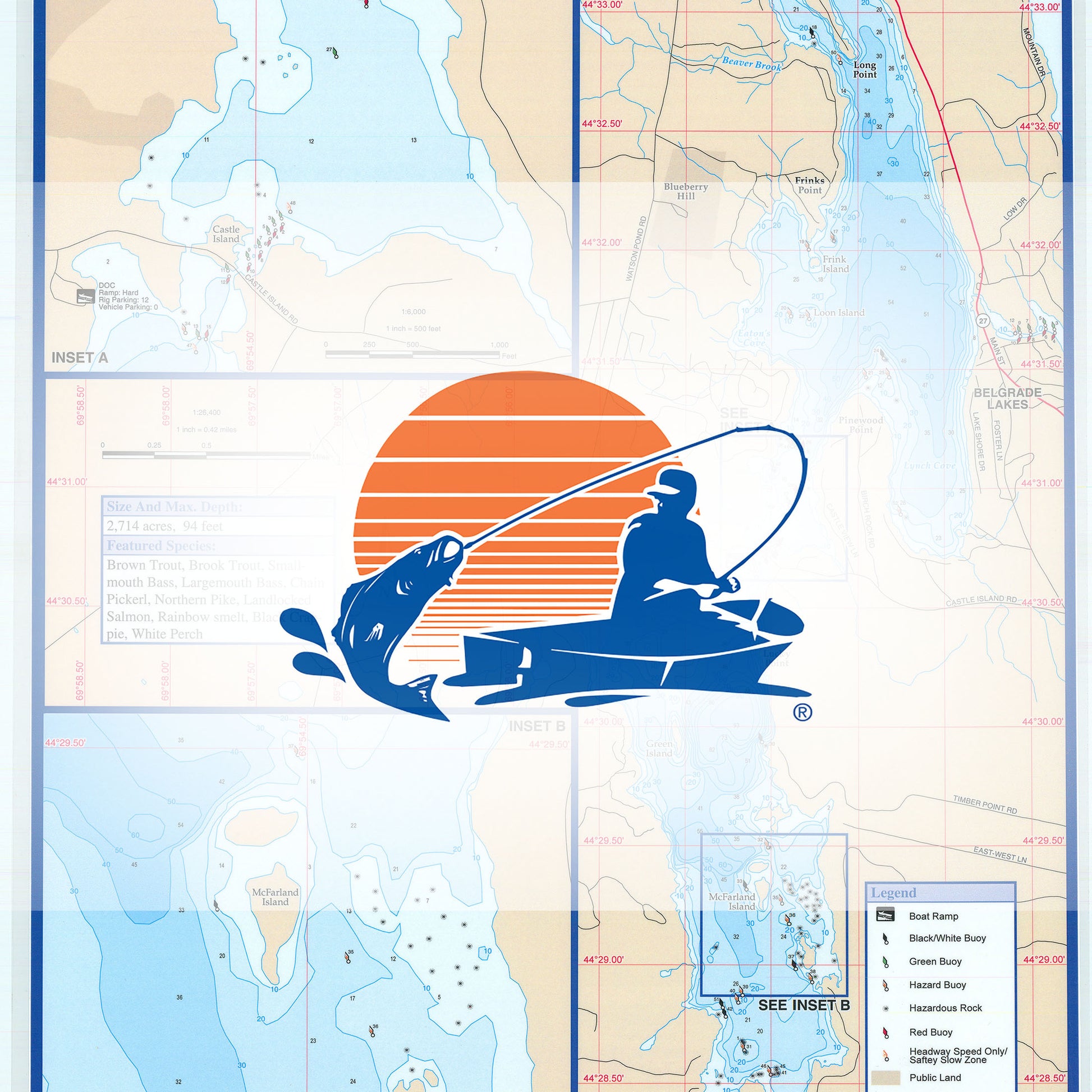 Long Pond Fishing Map