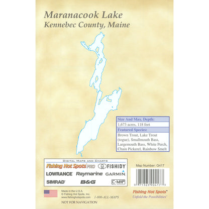 Maranacook Lake Fishing Map