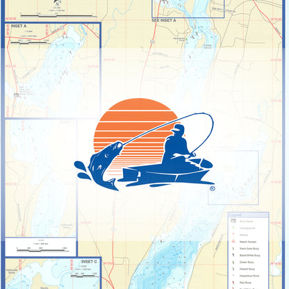 Maranacook Lake Fishing Map