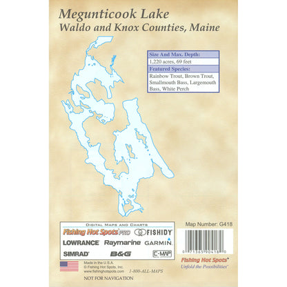 Megunticook Lake Fishing Map