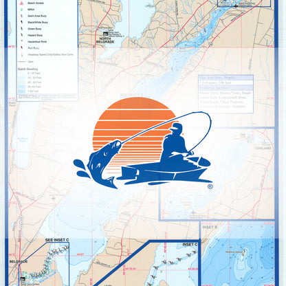 Messalonskee Lake Fishing Map