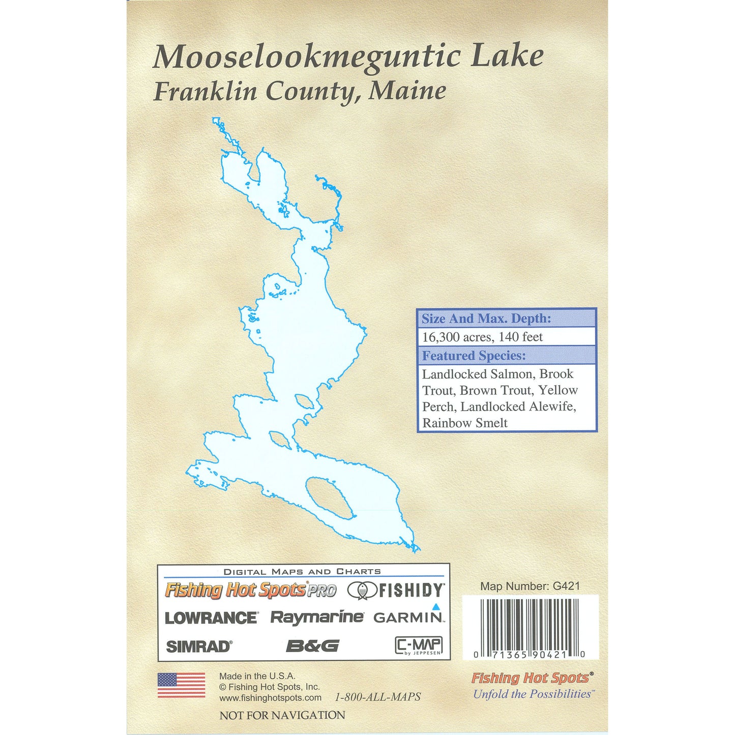Mooselookmeguntic Lake fishing map